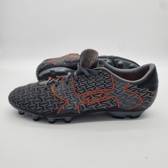 Under Armour Men's UA Corespeed Force 2.0 FG Cleats Shoes Size 13 Grey Orange - Picture 12 of 16